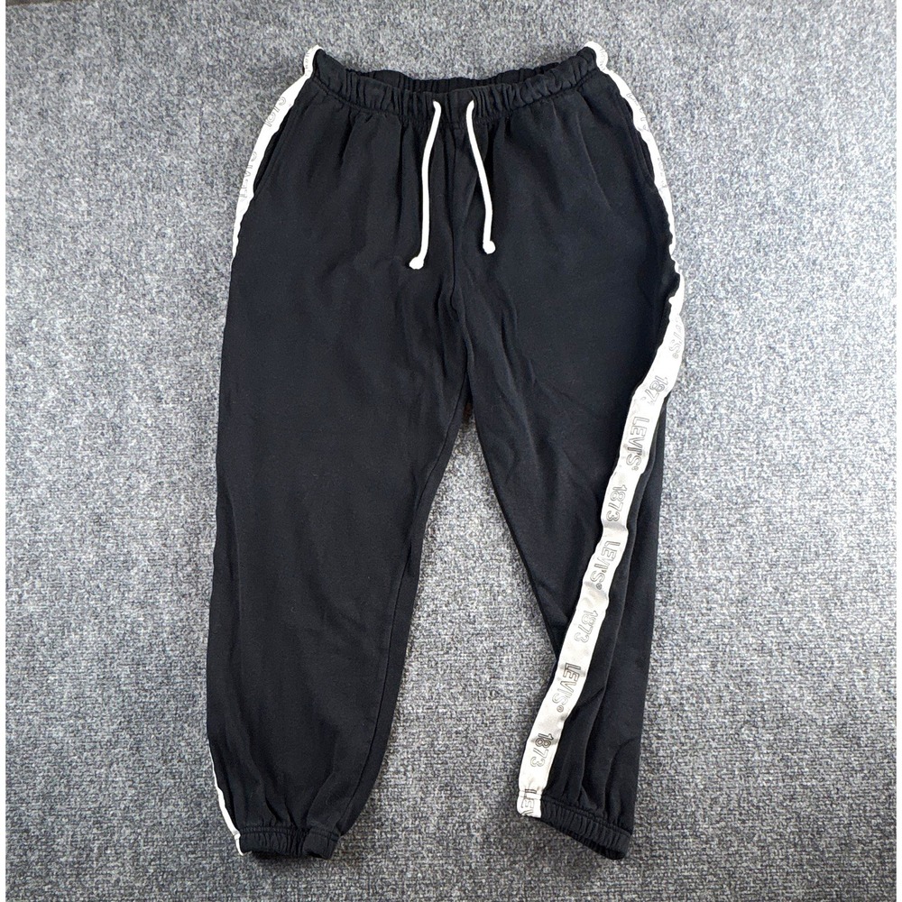 Levi's Women's Black Jogger Pants Size M Drawstring Elastic Waist Pockets